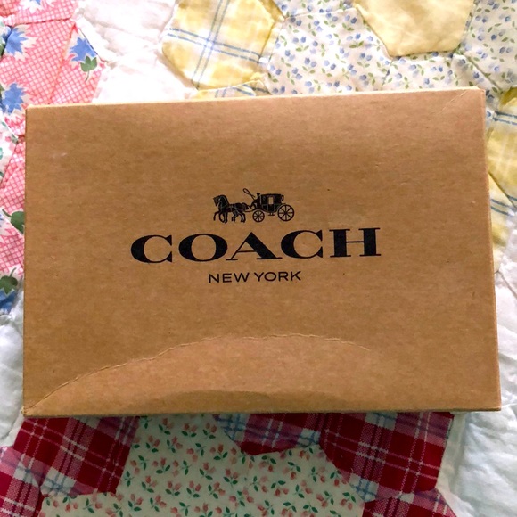Coach Leather Phone Wallet Brown with box